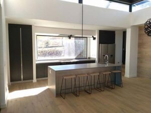 Ceaserstone Sleek Concrete Kitchen in Gowrie Farm Ceaserstone