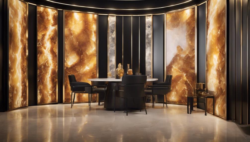 elegant onyx feature walls