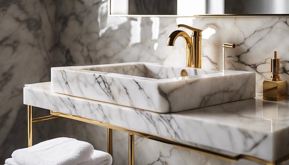 luxurious bathroom with marble