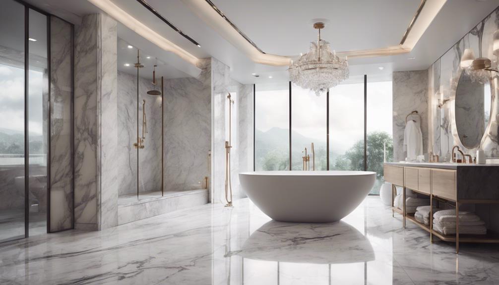 luxurious marble bathroom installations